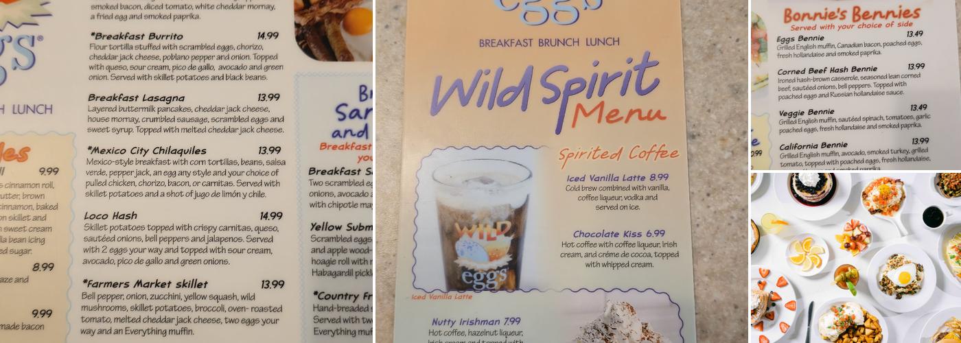 Wild Eggs Menu