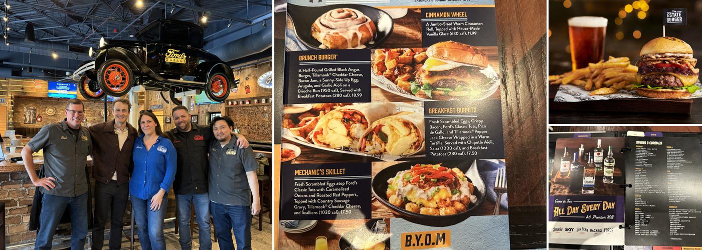 Ford's Garage Smith Haven Menu