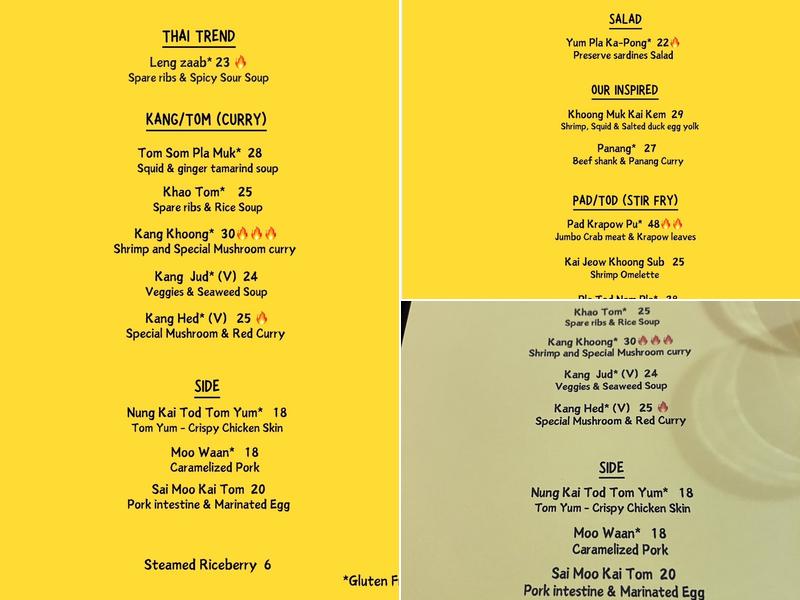 Hungry Thirsty Menu