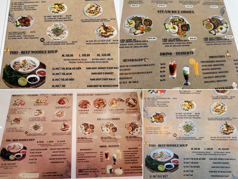 Pho Ngon Dat Viet London Menu