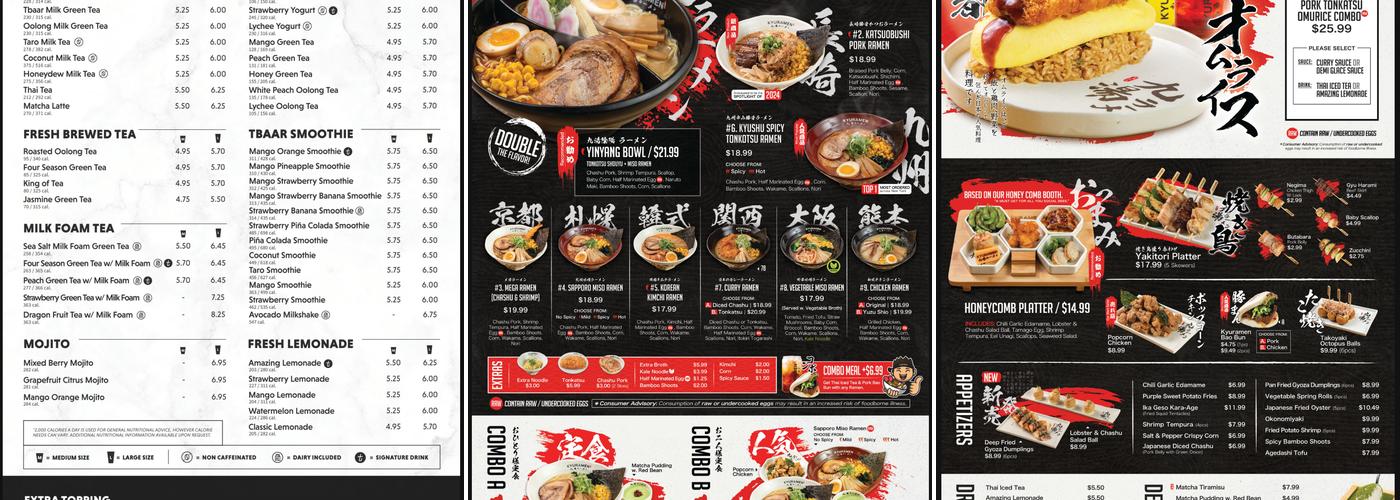 Kyuramen x TBaar - Arcadia Menu