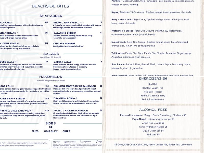 SkyBar + Grille Menu