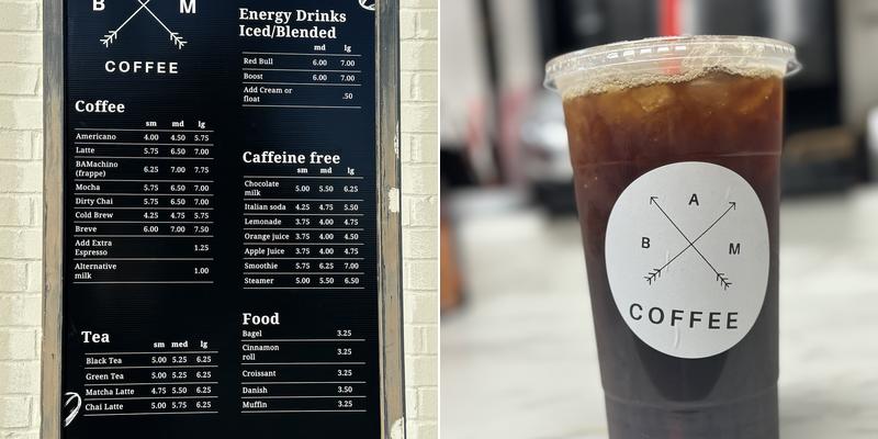 Bam Coffee 3 Menu