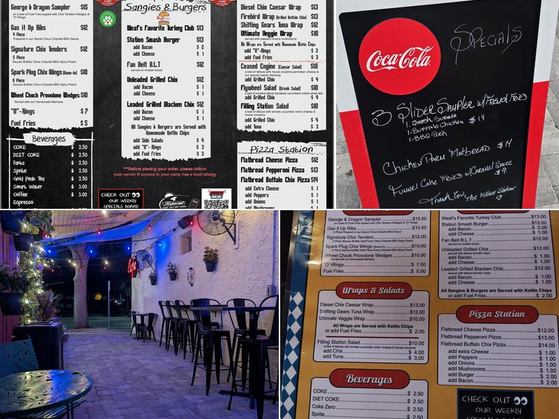 The Filling Station Cafe Menu