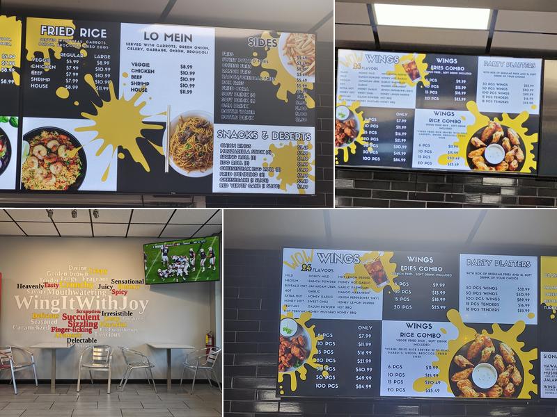 Wing It With Joy Menu