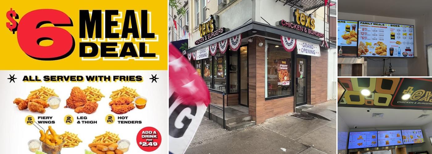 Tex's Chicken & Burgers Menu