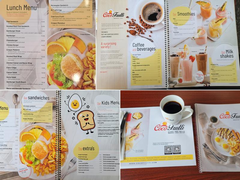 Coco Frutti Belleville Menu