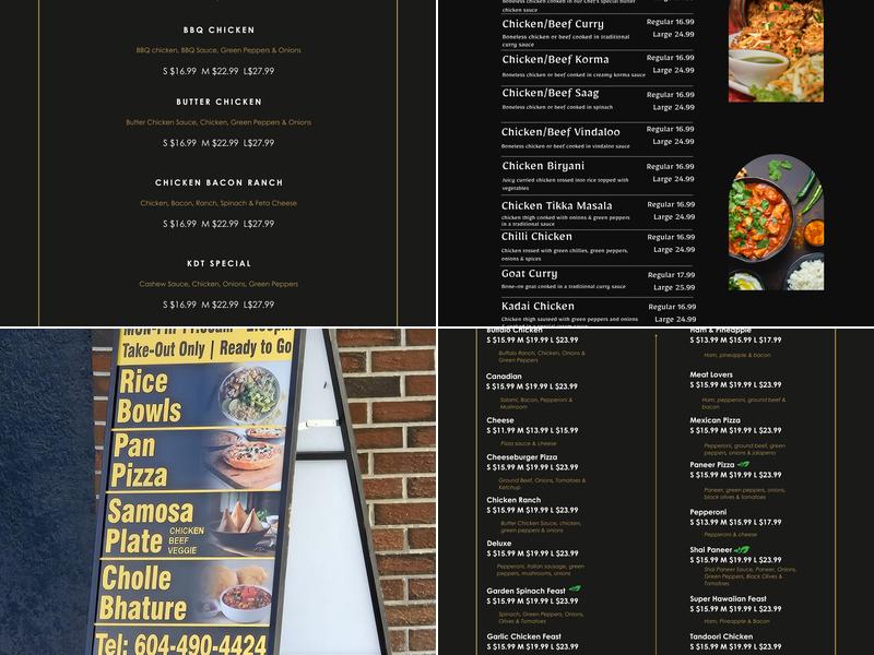 KDT Restaurant Menu