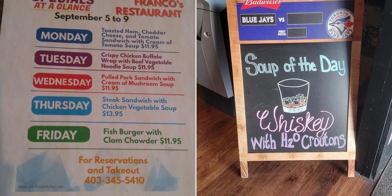 KC’s Pub Menu