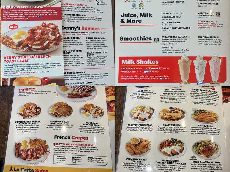 Denny's Restaurant Dartmouth Menu