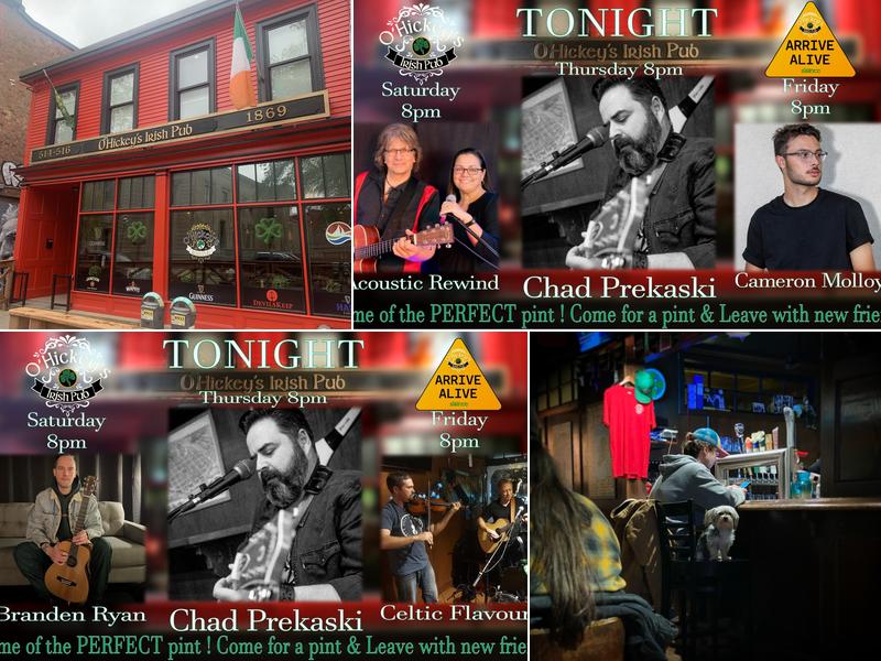 O’Hickey’s Irish Pub 514 Queen St, Fredericton