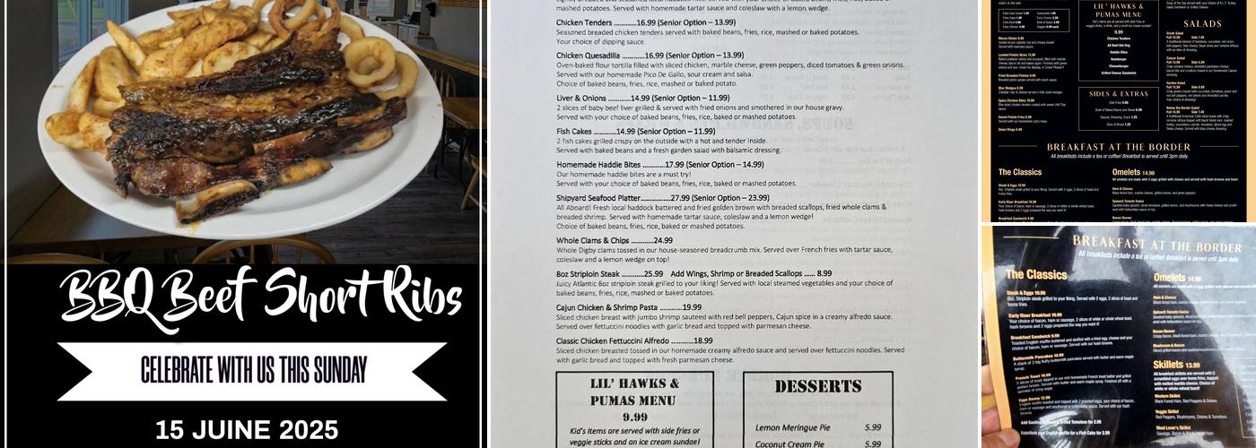 The Border Diner & Grill Menu