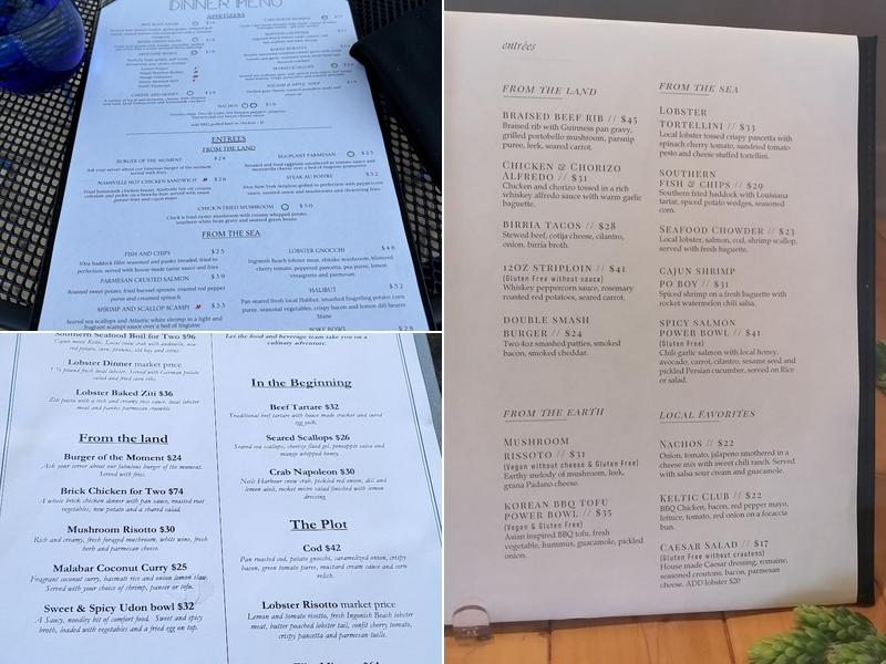 The Arduaine Restuarant and Lodge Menu