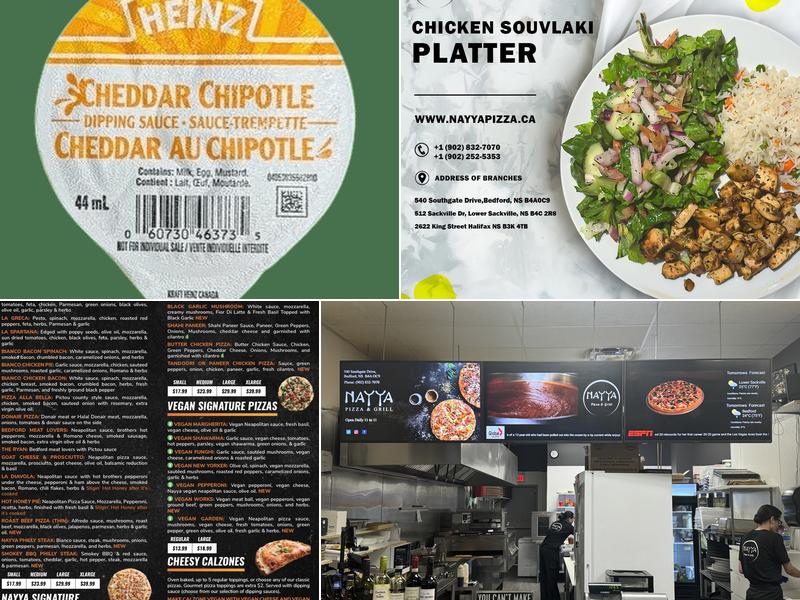 Nayya Pizza and Grill Lower Sackville Menu