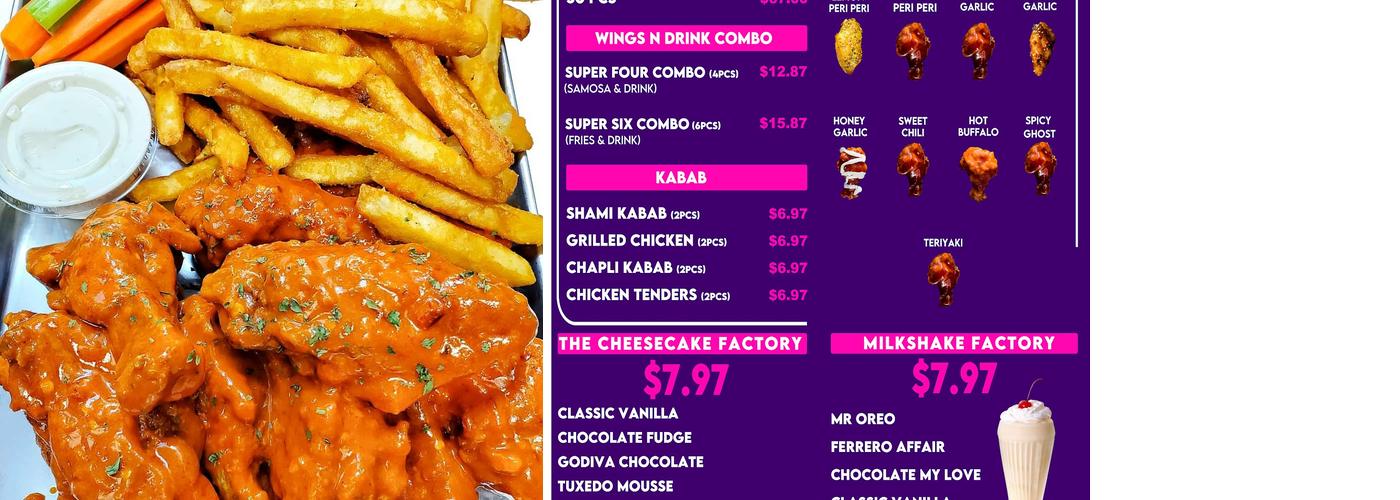 Super Wings Menu