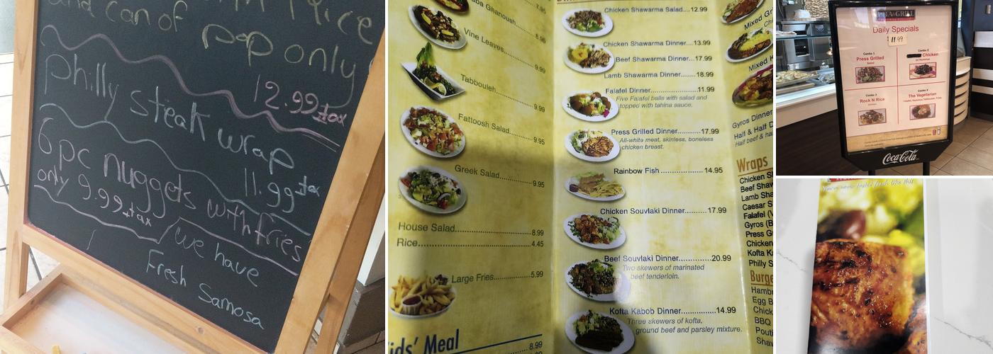 Pitas & Grill Menu