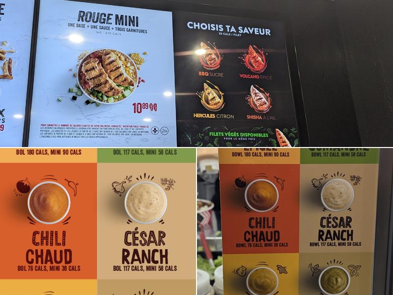 Poulet Rouge Plateau Mont-Royal Menu