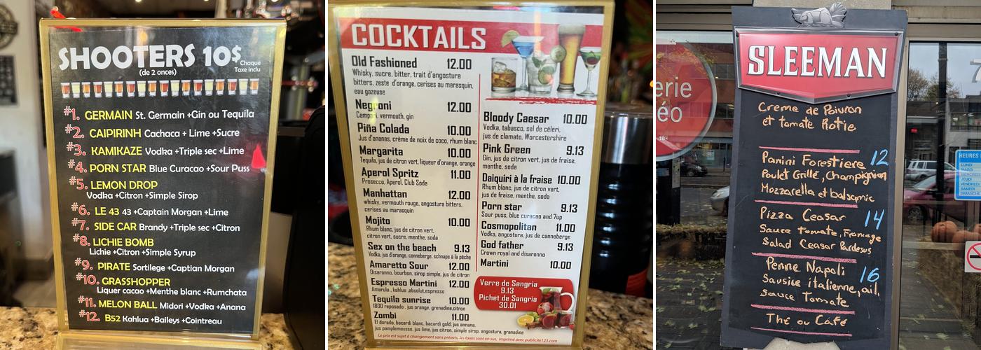 Resto Bar Damiano Menu