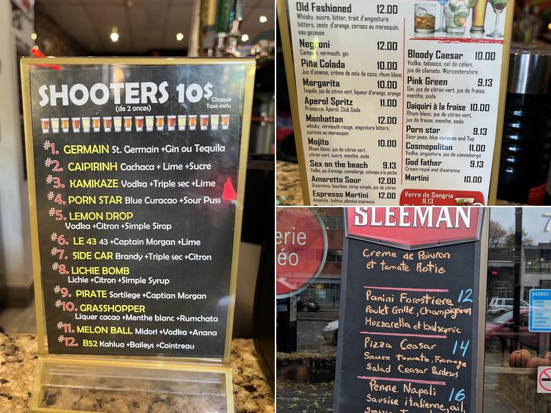 Resto Bar Damiano Menu