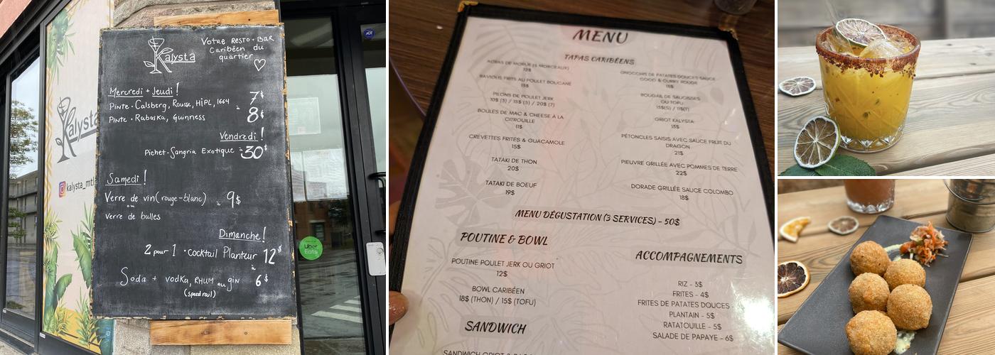 Kalysta Menu