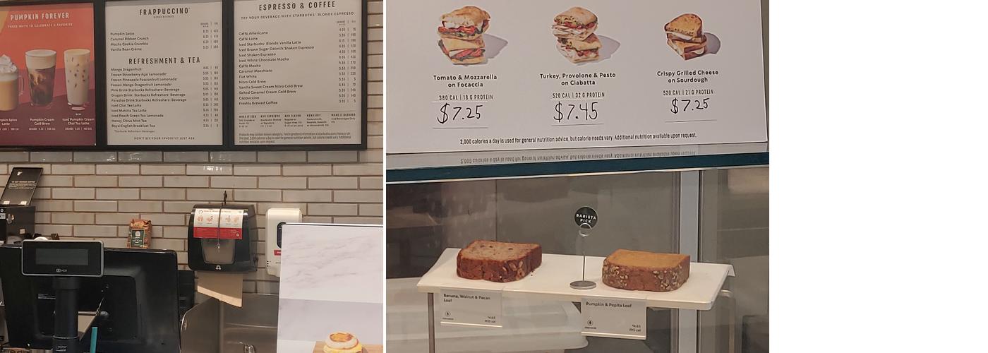 Starbucks Menu