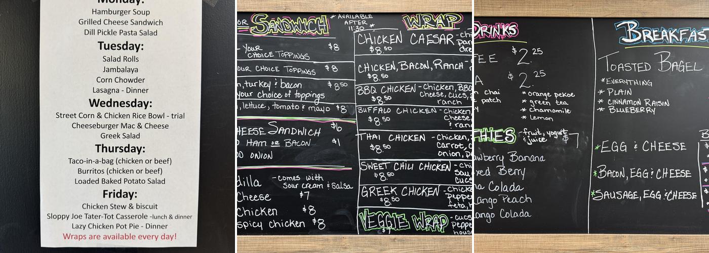 Second Helping Menu