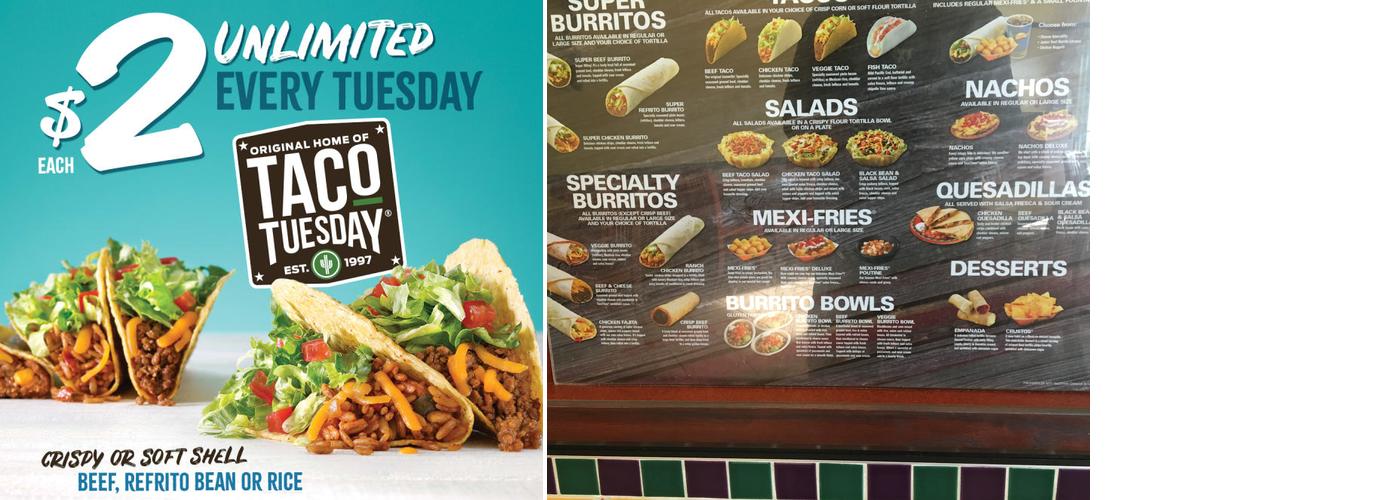 TacoTime Menu