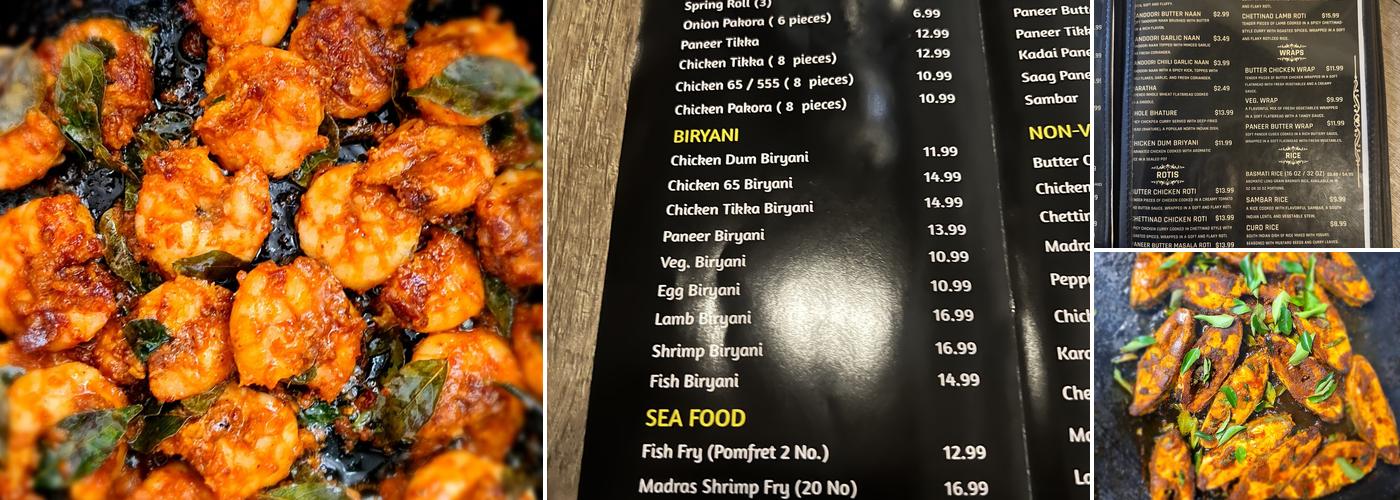 Madras Curry Menu