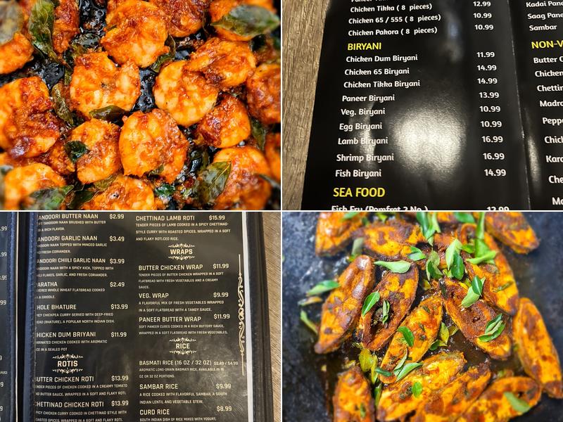 Madras Curry Menu