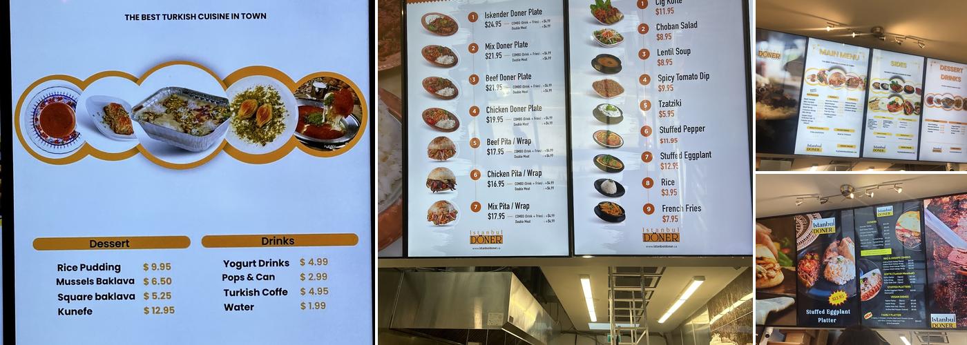 Istanbul Doner Shop Menu