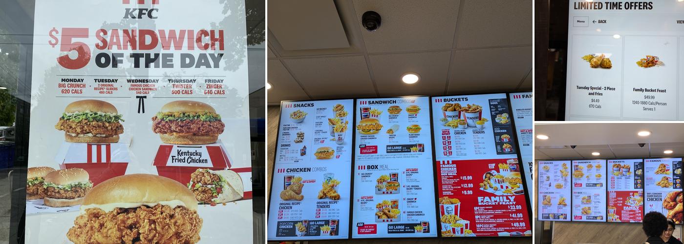 KFC Menu