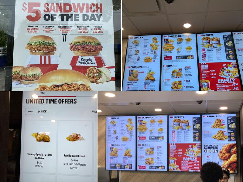 KFC Menu