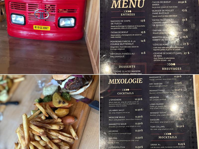 L'Éphémère Resto-Bar Menu