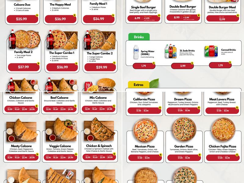 Mr. Calzone McPhillips Menu