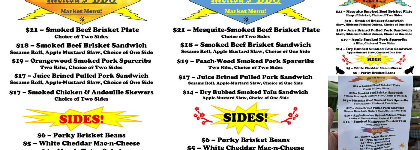 Melton's BBQ Menu