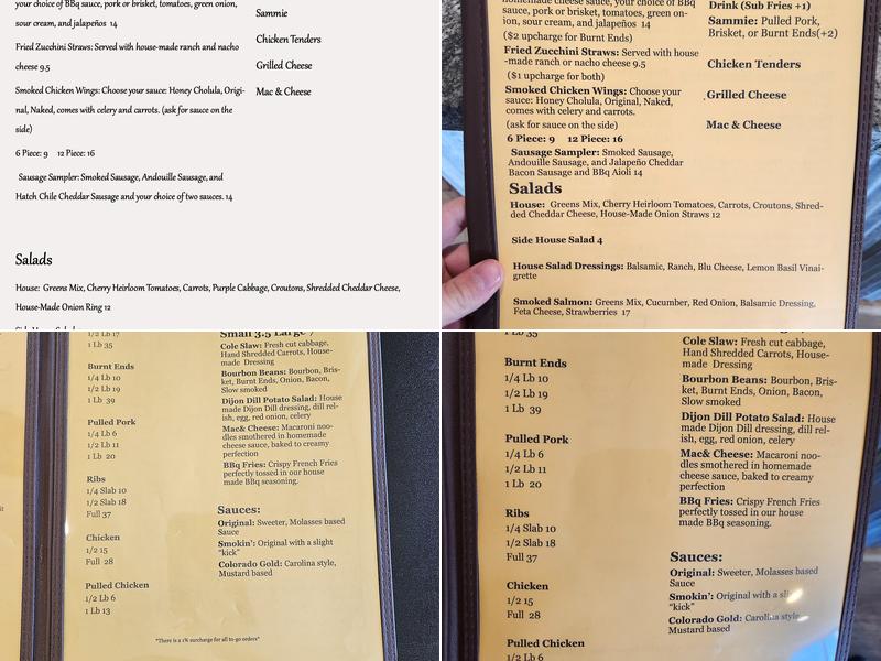 Sammie D's Fine Smoked Meats Menu