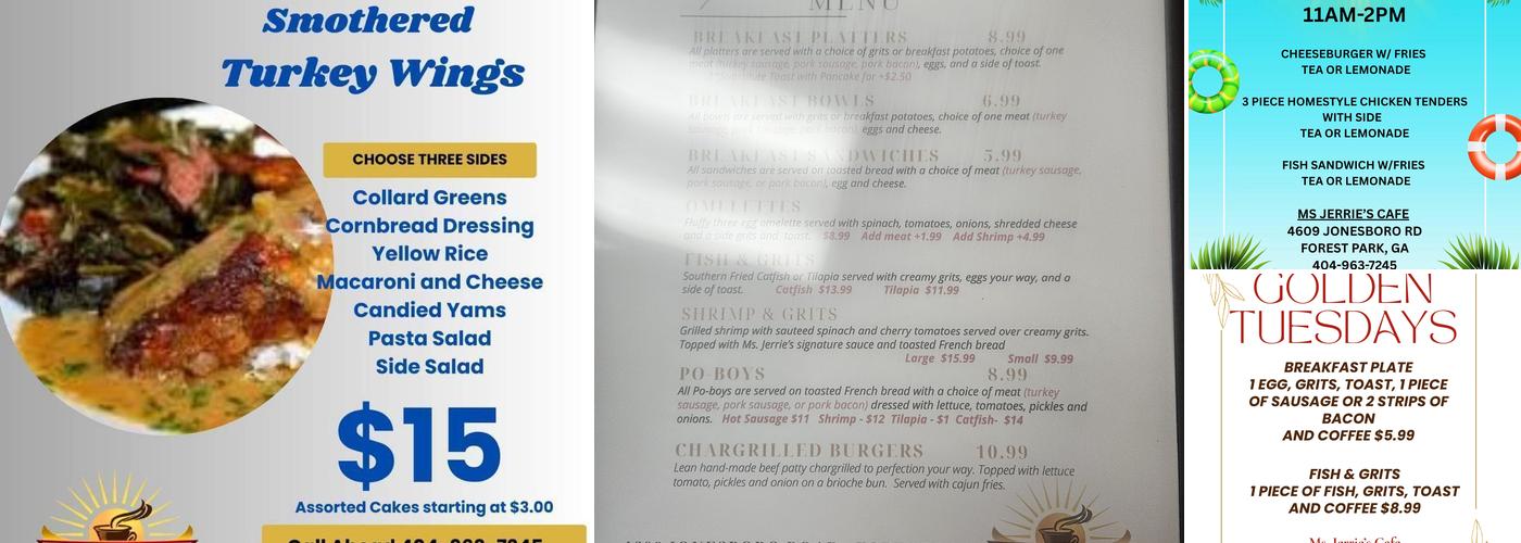 Ms. Jerrie's Cafe Menu