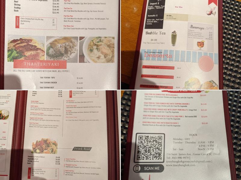 Mango Tree Thai Cafe Menu