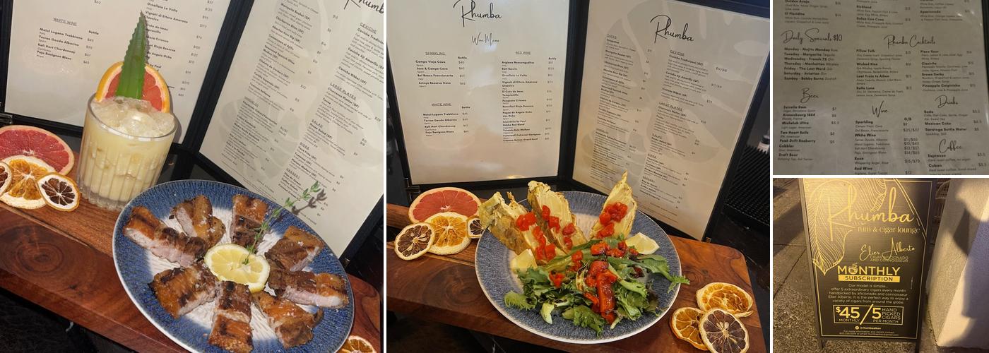 Rhumba Rum & Cigar Lounge Menu