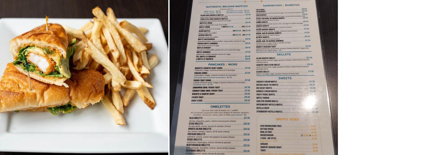 & Waffles Menu