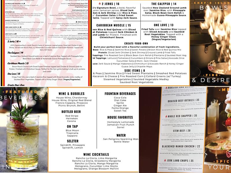 Jerks Caribbean Grill Menu