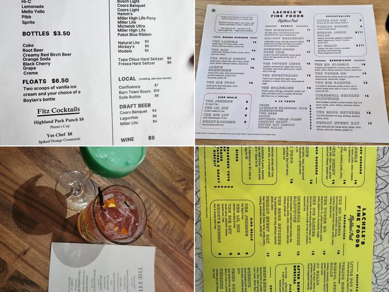 Lachele's Fine Foods + The Fitz Menu