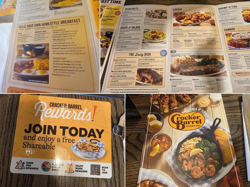 Cracker Barrel Old Country Store Menu