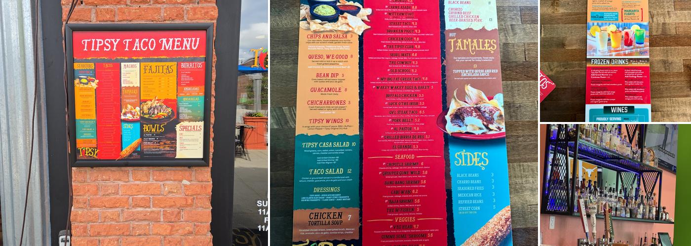 Tipsy Taco Menu
