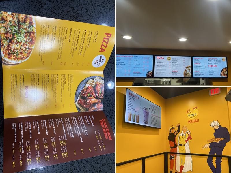 Pali Pali Pizza and Fried Chicken Menu