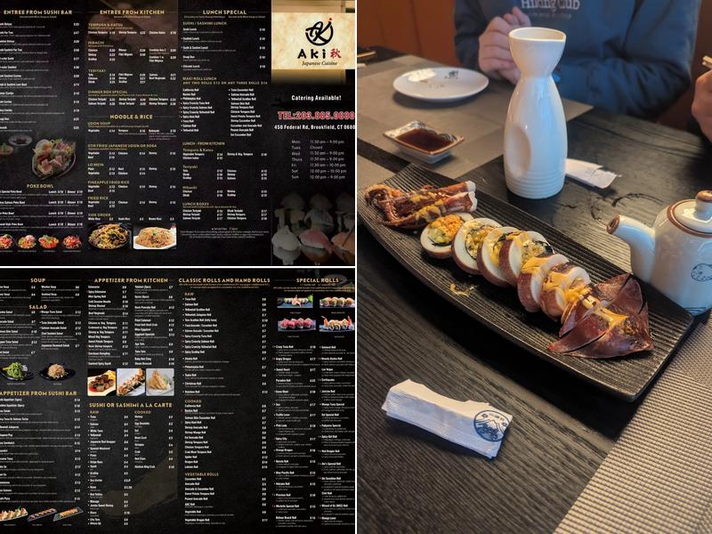 Aki Japanese Cuisine Menu