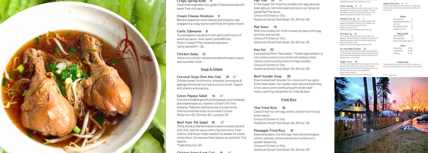 Moon River - Thai Kitchen Menu