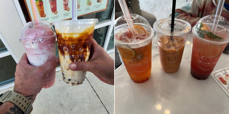 Shake tea Menu