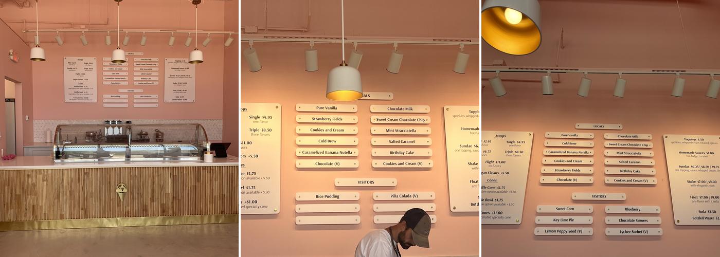 Wandering Cone Creamery Menu