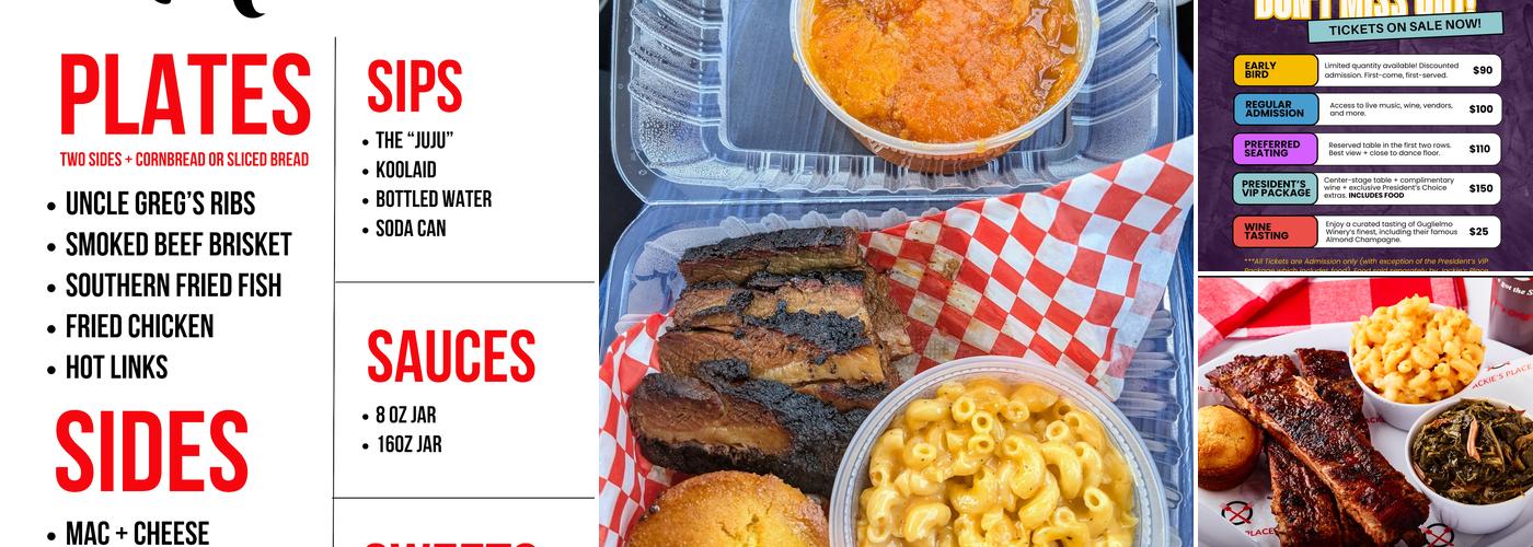 Jackie's Place - SoFA Menu